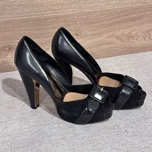 Leather and suede black Barbara Bui heels, 38